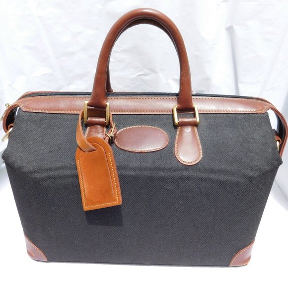 Vintage FRENCH LUGGAGE CO. Canvas Luggage Bag - Picture 1 of 13